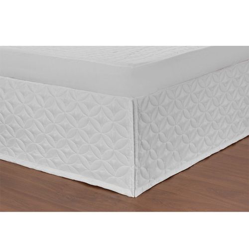 Saia Box Casal Matelada Lese Branca Casaborda Menor preço em Saia Box Casal Matelada Lese Branca Casaborda