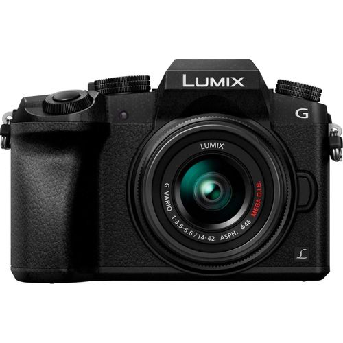 Panasonic - LUMIX G7 Mirrorless 4K Photo Câmera Digital com lentes 14-42mm f3.5-5.6 II - Preto-DMC-G7KK Menor preço em Panasonic - LUMIX G7 Mirrorless 4K Photo Câmera Digital com lentes 14-42mm f3.5-5.6 II - Preto-DMC-G7KK