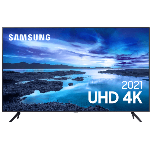 Smart TV LED 70'' Samsung, 4K, UHD, Processador Crystal 4K, Bordas Infinitas, Bluetooth® - UN70AU7700GXZD Menor preço em Smart TV LED 70'' Samsung, 4K, UHD, Processador Crystal 4K, Bordas Infinitas, Bluetooth® - UN70AU7700GXZD