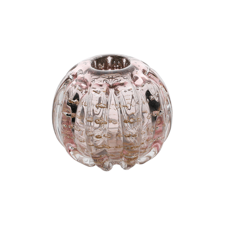 Esfera Decorativa Italy Lyor, Vidro, Rosa/Dourado, 12x10cm - 4374