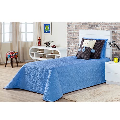 Cobre Leito Solteiro Petit Azul Casaborda 5 peças Menor preço em Cobre Leito Solteiro Petit Azul Casaborda 5 peças