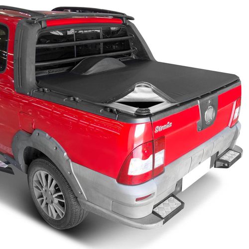 Capota Marítima Fiat Strada Cabine Dupla 2010 2011 2012 2013 Modelo Baguete com Gancho e Estepe Menor preço em Capota Marítima Fiat Strada Cabine Dupla 2010 2011 2012 2013 Modelo Baguete com Gancho e Estepe