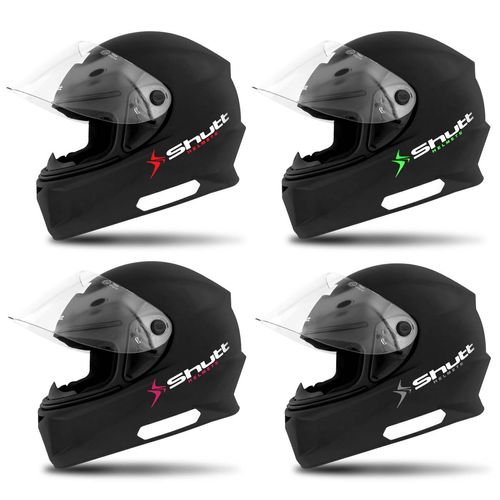 Capacete Fechado Shutt One Preto Fosco com Cinza Rosa Verde e Vermelho Com Forro Removível - Tamanho 58 Preto Fosco e Cinza é boa?