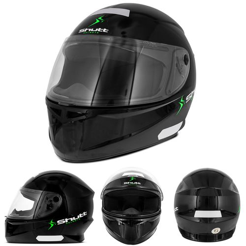 Capacete Moto Fechado Shutt One Preto e Verde Tamanho 60 é ruim? Capacete Moto Fechado Shutt One Preto e Verde Tamanho 60 é boa?