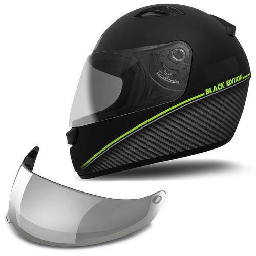 Capacete Fechado EBF New Spark Black Edition Preto Fosco Verde + Viseira Silver - Tamanho 58 é ruim? Capacete Fechado EBF New Spark Black Edition Preto Fosco Verde + Viseira Silver - Tamanho 58 é boa?