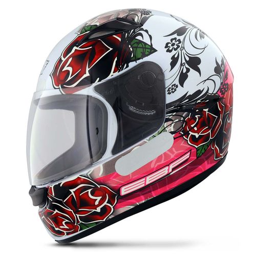 Capacete Fechado EBF Spark Bizz Roses Branco e Rosa - Tamanho 58 é boa?