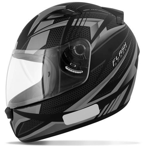 Capacete Fechado EBF New Spark Flash Preto Fosco e Prata Moto - Tamanho 58 é boa?