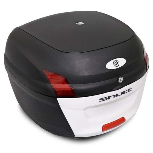 Baú Moto Bauleto 34 Litros Shutt Universal Preto e Branco Com Chave e Base Fixação Refletores 33 35 Menor preço em Baú Moto Bauleto 34 Litros Shutt Universal Preto e Branco Com Chave e Base Fixação Refletores 33 35