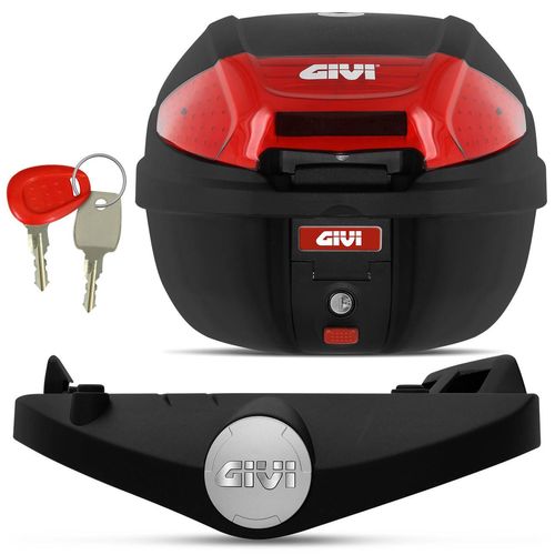 Kit Baú Moto Bauleto Givi 30 Litros Monolock E300N Chave + Base Bagageiro E-194M F800 GS Menor preço em Kit Baú Moto Bauleto Givi 30 Litros Monolock E300N Chave + Base Bagageiro E-194M F800 GS