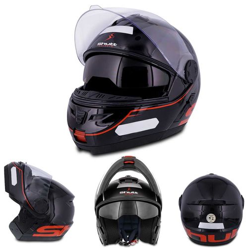 Capacete Escamoteavel Robocop Articulado Preto Rosa Verde Vermelho Cinza Shutt BlackMax - Tamanho 58 Preto e Vermelho é ruim? Capacete Escamoteavel Robocop Articulado Preto Rosa Verde Vermelho Cinza Shutt BlackMax - Tamanho 58 Preto e Vermelho é boa?