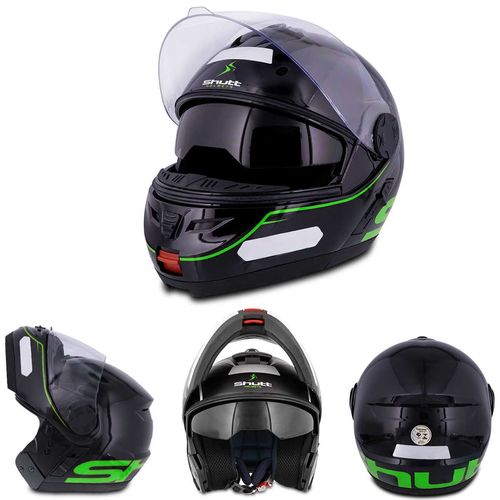 Capacete Escamoteavel Robocop Articulado Preto Rosa Verde Vermelho Cinza Shutt BlackMax - Tamanho 56 Preto e Verde é ruim? Capacete Escamoteavel Robocop Articulado Preto Rosa Verde Vermelho Cinza Shutt BlackMax - Tamanho 56 Preto e Verde é boa?