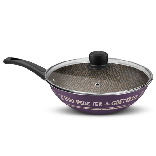Frigideira Wok Rochedo Idea, 1 Peças, Alumínio,28cm, Roxo - Viva Menor preço em Frigideira Wok Rochedo Idea, 1 Peças, Alumínio,28cm, Roxo - Viva