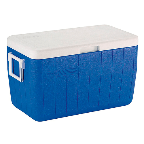 Caixa Térmica da Coleman, 45,4l, Azul - 48QT Menor preço em Caixa Térmica da Coleman, 45,4l, Azul - 48QT