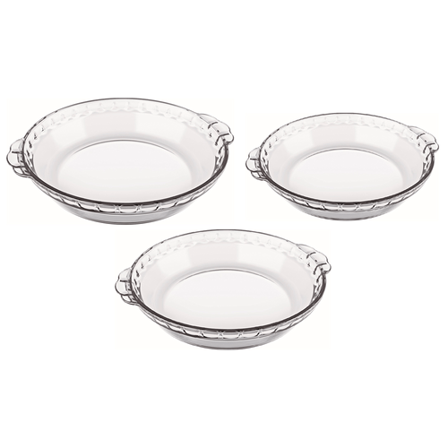 Conjunto de Formas Filetada Marinex, 3 Peças, Vidro, Transparente - 1465 Menor preço em Conjunto de Formas Filetada Marinex, 3 Peças, Vidro, Transparente - 1465