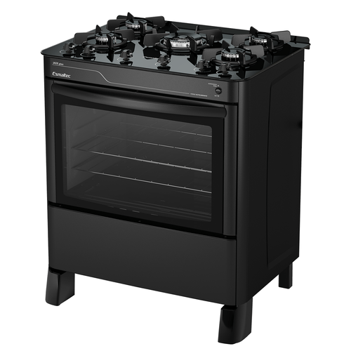 Fogão 5 Bocas de Piso Esmaltec, Preto, Acendimento Automático - Jade Glass 5091 - Bivolt Menor preço em Fogão 5 Bocas de Piso Esmaltec, Preto, Acendimento Automático - Jade Glass 5091 - Bivolt