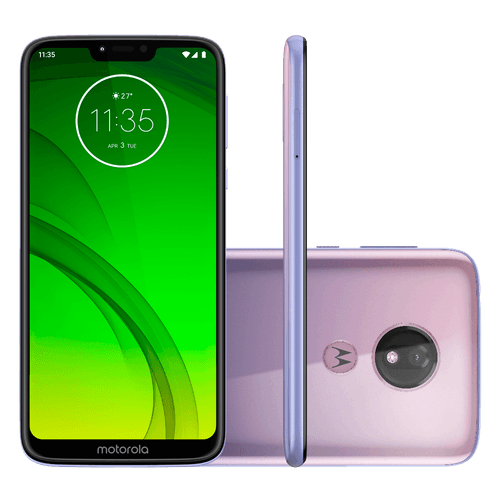 Celular Smartphone Motorola Moto G7 Power Xt1955 64gb Lilás - Dual Chip