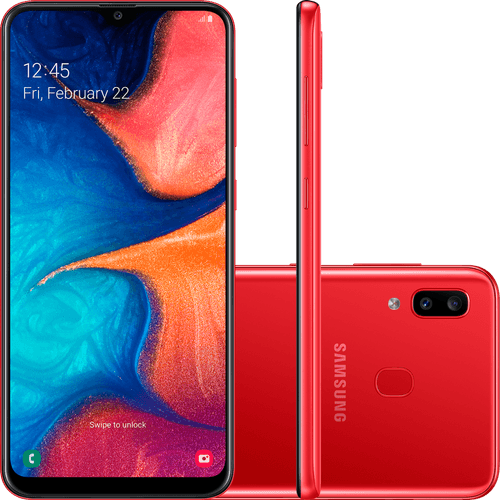 Celular Smartphone Samsung Galaxy A20 A205g 32gb Vermelho - Dual Chip