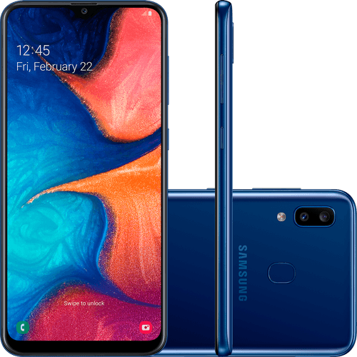 Smartphone Samsung Galaxy A20 6.4", Octa-Core, 3GB, 13MP, Azul - A205G Menor preço em Smartphone Samsung Galaxy A20 6.4", Octa-Core, 3GB, 13MP, Azul - A205G