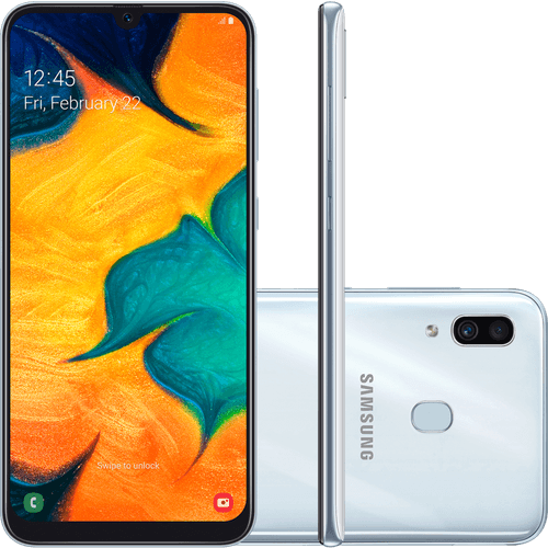 Celular Smartphone Samsung Galaxy A30 A305 64gb Branco - Dual Chip
