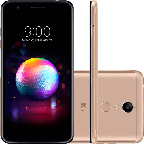 Smartphone LG K11 Plus, 5.3", Octa-Core, 32GB, Dual Chip, Câmera 13MP, Dourado - LMX410B Menor preço em Smartphone LG K11 Plus, 5.3", Octa-Core, 32GB, Dual Chip, Câmera 13MP, Dourado - LMX410B