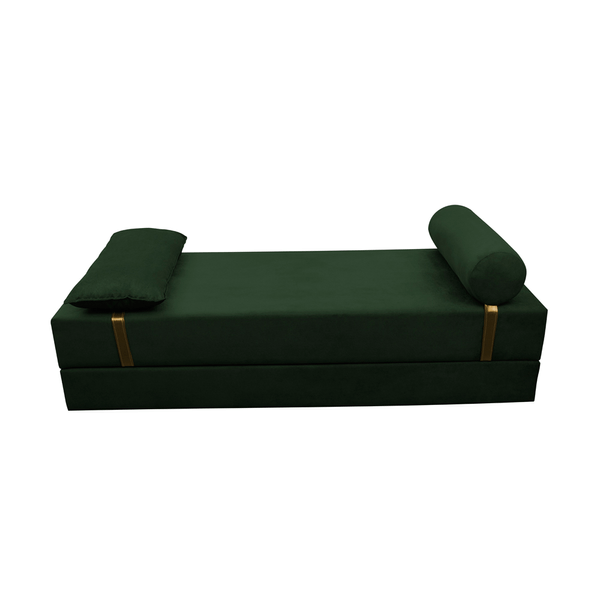 Sofá Cama, 2 modulo - Montreal Lua Verde Escuro
