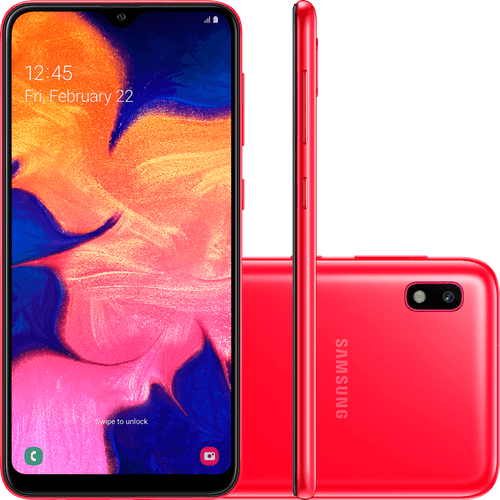 Smartphone Samsung Galaxy A10, 6.2", Octa-Core, 32GB, 13MP, Dual Chip, Vermelho - A105M Menor preço em Smartphone Samsung Galaxy A10, 6.2", Octa-Core, 32GB, 13MP, Dual Chip, Vermelho - A105M