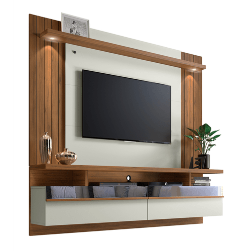 Painel Home Tv 60 2 Portas Com Led Linea Brasil Sao Luiz Novo Mundo Mobile