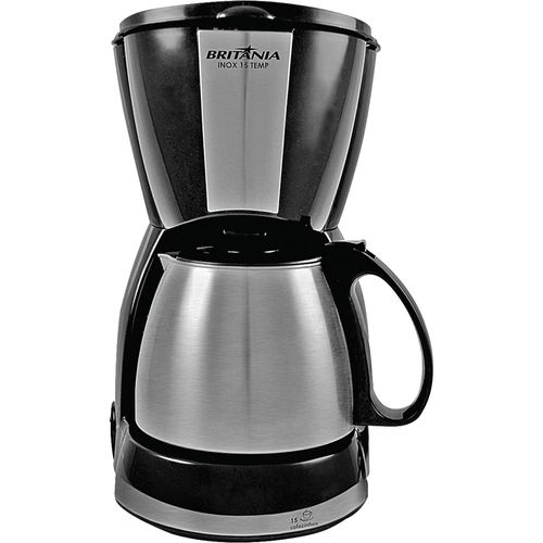 Cafeteira Elétrica Britânia Thermo Bcf38vi 38 Xícaras Inox Vermelha Cafeteira 15 Xicaras Com Jarra Inox Britania 15 Temp Preta Prata Novo Mundo Mobile