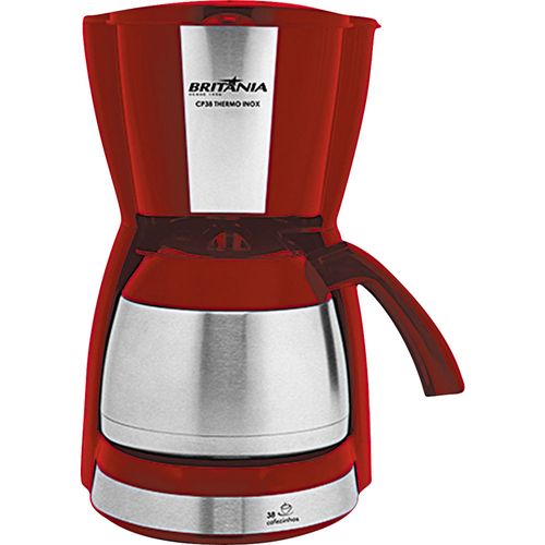 Cafeteira Elétrica Britânia Thermo Vermelho 110v - Bcf38vi