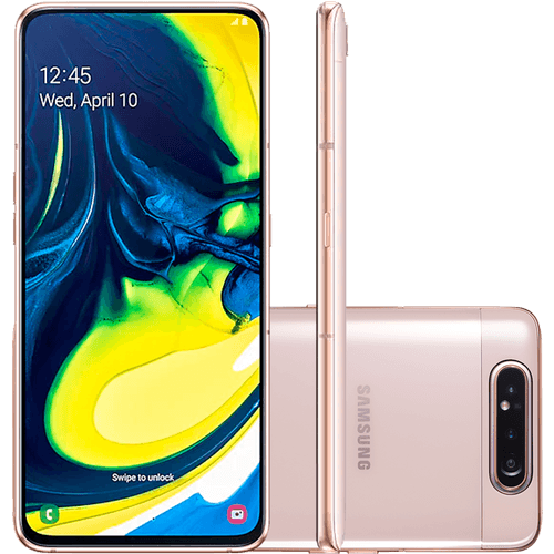 Celular Smartphone Samsung Galaxy A80 A805f 128gb Rosa - Dual Chip