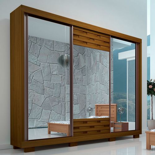 Guarda Roupa / Roupeiro Potenza, 3 Portas Deslizantes com Espelho e Fabricado em 100% MDF - Bom Pastor - Amendoa é ruim? Guarda Roupa / Roupeiro Potenza, 3 Portas Deslizantes com Espelho e Fabricado em 100% MDF - Bom Pastor - Amendoa é boa?