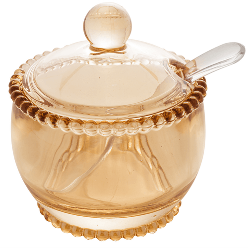 Açucareiro Pearl Wolff, Cristal, Com Colher, Âmbar, 200ml - 28401 Menor preço em Açucareiro Pearl Wolff, Cristal, Com Colher, Âmbar, 200ml - 28401