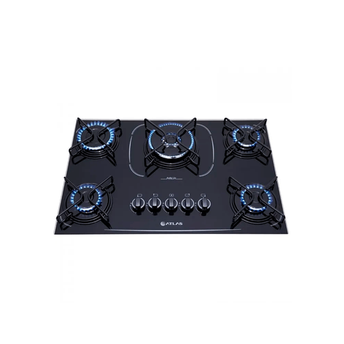 Cooktop Atlas Agile Up Glass 5 Bocas, Vidro Temperado, Preto - 300001010 - Bivolt Menor preço em Cooktop Atlas Agile Up Glass 5 Bocas, Vidro Temperado, Preto - 300001010 - Bivolt