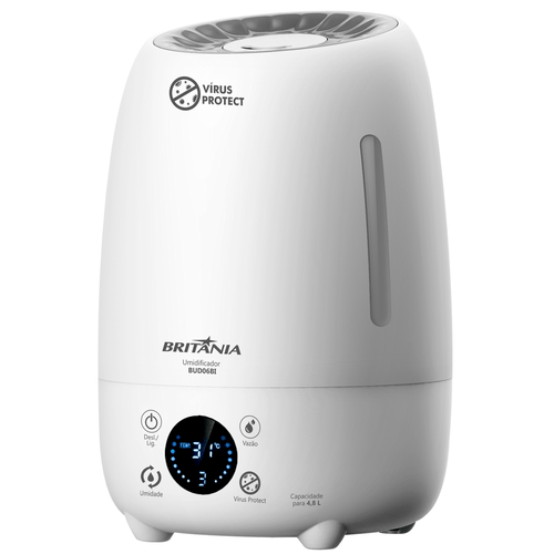 Umidificador de Ar Britânia, Desligamento Automático, 4,8L, Branco - BUD06BI - Bivolt Menor preço em Umidificador de Ar Britânia, Desligamento Automático, 4,8L, Branco - BUD06BI - Bivolt