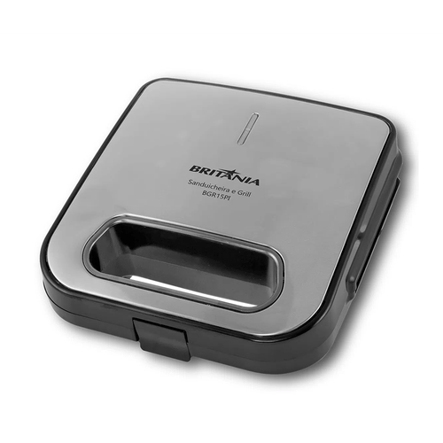 Grill e Sanduicheira Britânia, 750W, chapas onduladas antiaderente com revestimento em cerâmica- BGR15PI - 220V Menor preço em Grill e Sanduicheira Britânia, 750W, chapas onduladas antiaderente com revestimento em cerâmica- BGR15PI - 220V