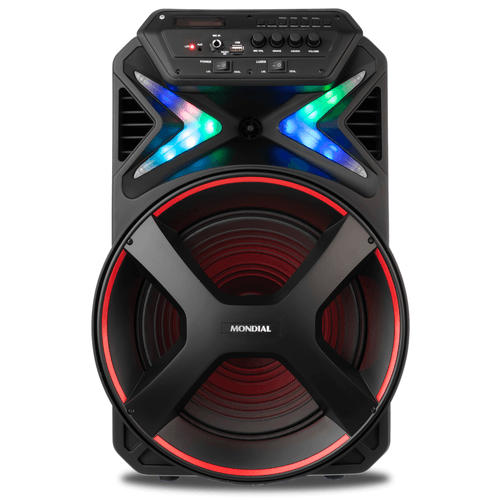 Caixa Amplificada Mondial, 400W, Bluetooth, USB, Preto/Vermelho - CM-400 - Bivolt Menor preço em Caixa Amplificada Mondial, 400W, Bluetooth, USB, Preto/Vermelho - CM-400 - Bivolt
