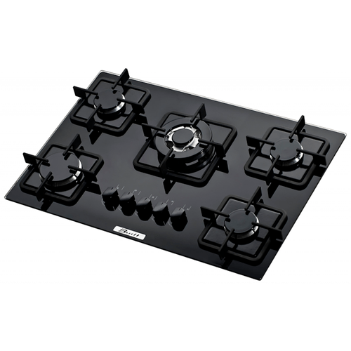 Cooktop Built 5 Bocas, Vidro Temperado, Preto BLT5QTC Novo Mundo