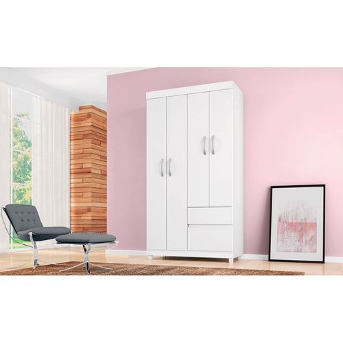 Guarda Roupa Demobile Lotus 4 Portas - 9822 Menor preço em Guarda Roupa Demobile Lotus 4 Portas - 9822