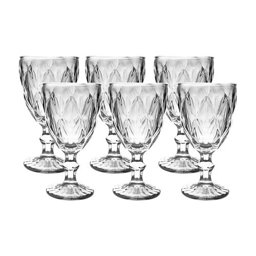 Conjunto de Taças Diamond Empire, Haus, 6 Peças, 330ml, Vidro, Transparente - 57725/404 Menor preço em Conjunto de Taças Diamond Empire, Haus, 6 Peças, 330ml, Vidro, Transparente - 57725/404