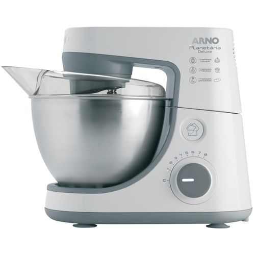 Batedeira de Bolo Planetária Arno, Inox , 8 Velocidades, Tigela de 4 L, - DELUXE SX84 Menor preço em Batedeira de Bolo Planetária Arno, Inox , 8 Velocidades, Tigela de 4 L, - DELUXE SX84