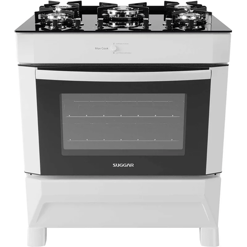 Fogão de Suggar Piso Max Cook, 5 Queimadores, Bivolt, Branco - FGV502BR Menor preço em Fogão de Suggar Piso Max Cook, 5 Queimadores, Bivolt, Branco - FGV502BR