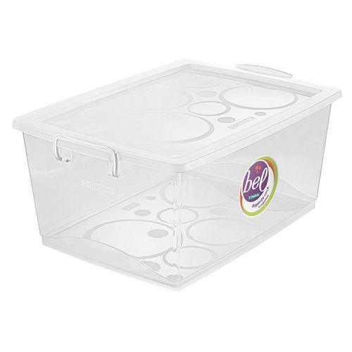 Organizador Bel 30L Cristal Ordene Menor preço em Organizador Bel 30L Cristal Ordene