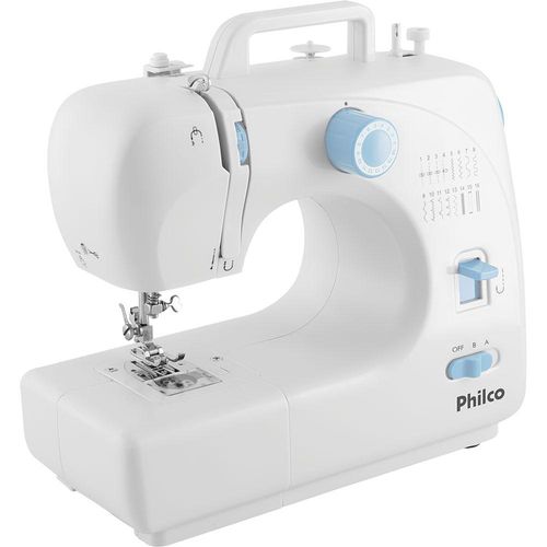 Máquina de Costura 16 Pontos Philco Portátil PMC16BP Bivolt Menor preço em Máquina de Costura 16 Pontos Philco Portátil PMC16BP Bivolt