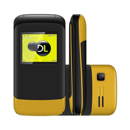 Celular Dl Flip Yc-230 Amarelo - Dual Chip