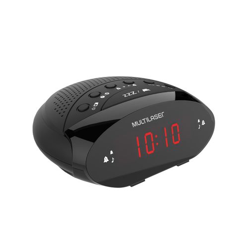 Rádio Relógio Multilaser Digital 3W RMS FM Preto – SP352 Rádio Relógio Multilaser Digital 3W RMS FM Preto – SP352