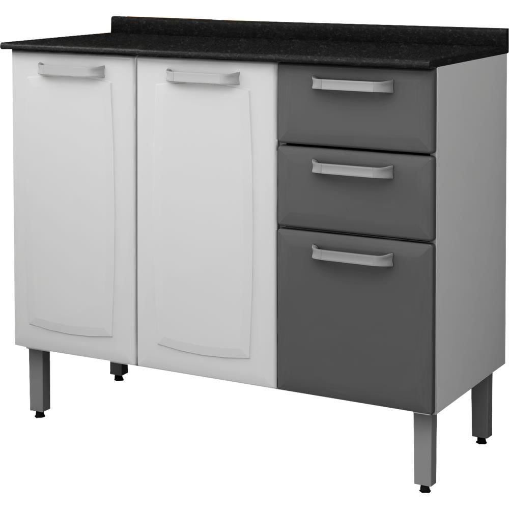 Gabinete de Aço Itatiaia 3 Portas 2 Gavetas - Luce IG3G2 - Novo Mundo