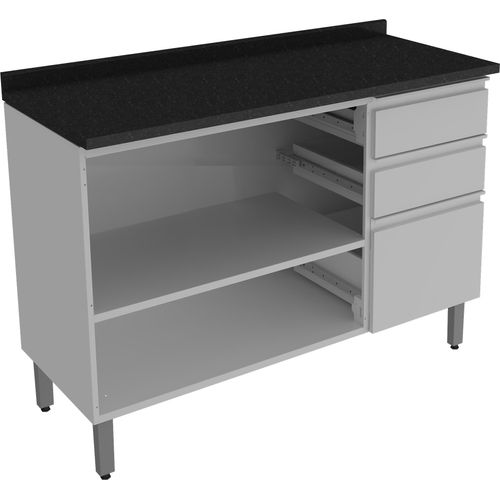 Gabinete em Aço 2 Portas e 3 Gavetas - Itatiaia Stilo IG3G3-120 - Novo