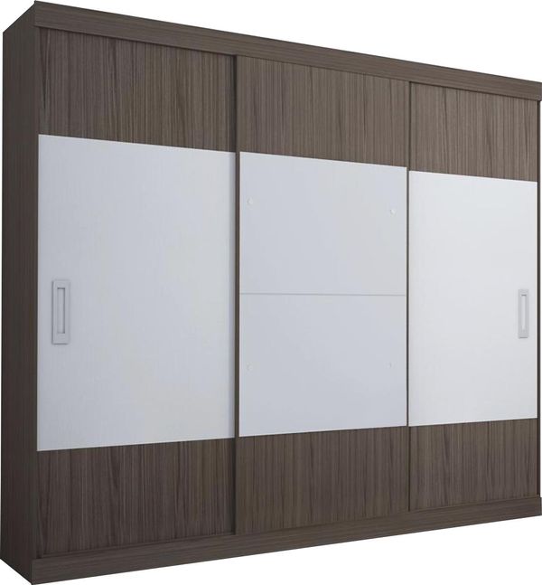 Guarda-roupa 3 Portas, 4 Gavetas 100% MDF - Bom Pastor Vip Bali Cristal / Alamo