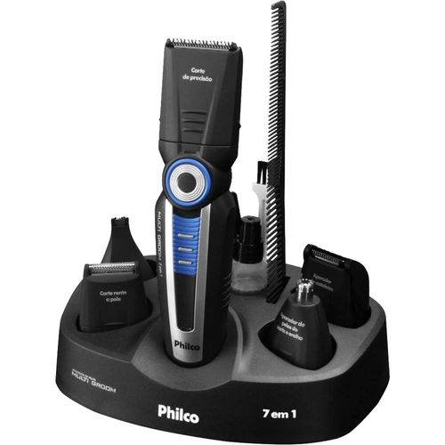 Kit Aparador e Cortador Multigroom Philco, 1 Velocidade, 7 Funções - Bivolt Menor preço em Kit Aparador e Cortador Multigroom Philco, 1 Velocidade, 7 Funções - Bivolt