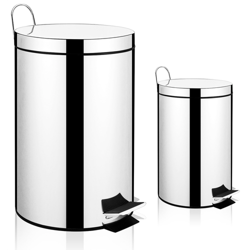 Conjunto Lixeiras Standard Brinox, 2 Peças, 12 Litros e 3 Litros, Inox, Aço Inoxidável e PP- 3045/459 Menor preço em Conjunto Lixeiras Standard Brinox, 2 Peças, 12 Litros e 3 Litros, Inox, Aço Inoxidável e PP- 3045/459